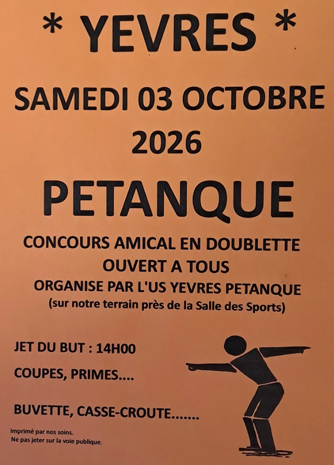 YÈVRES - Concours de pétanque