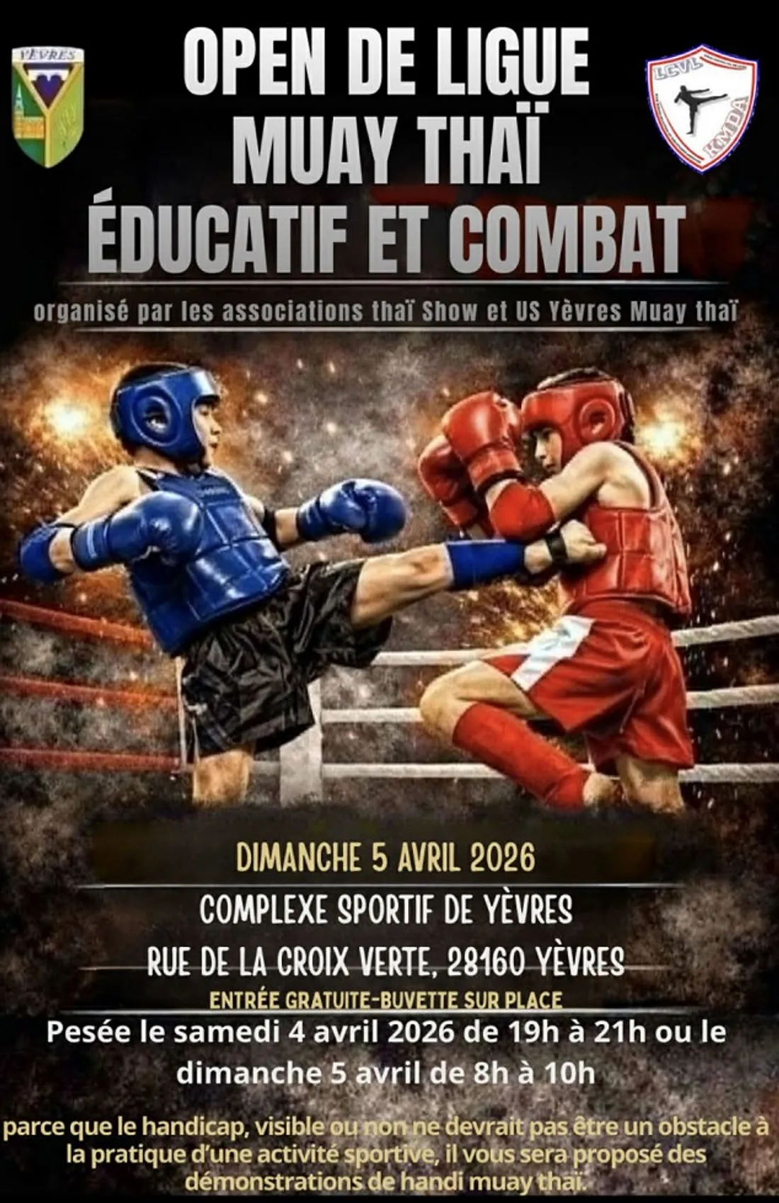 YÈVRES - Open de ligue Muay Thaï éducatif et combat