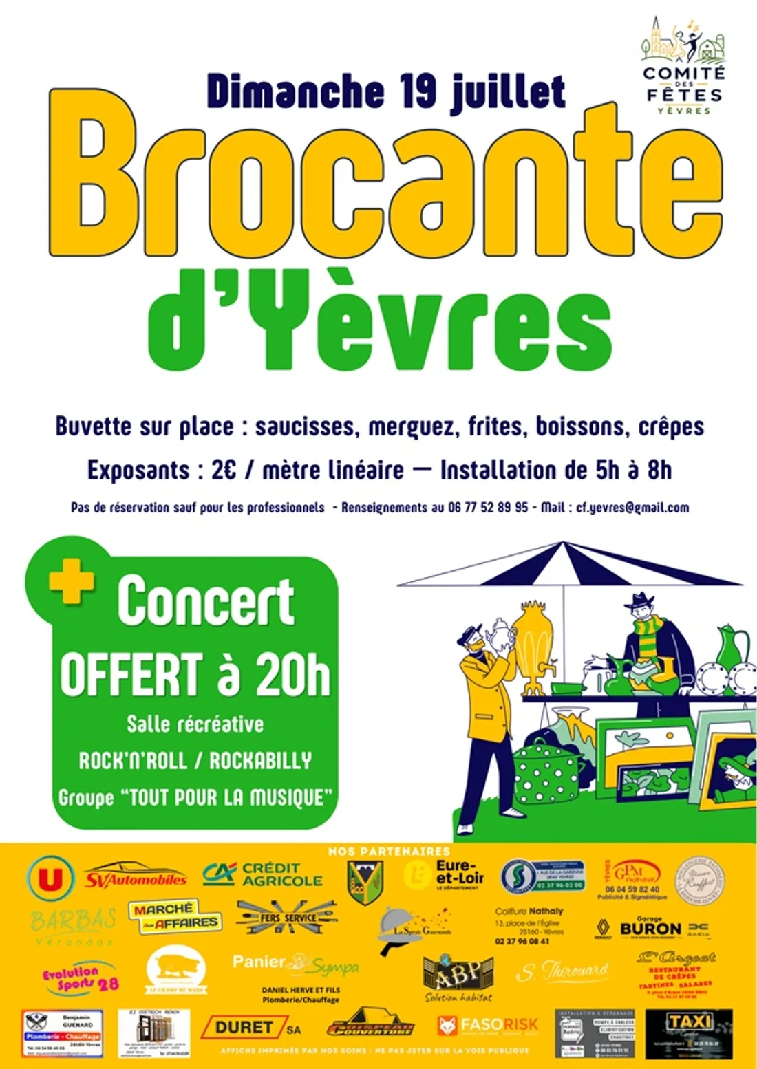 YÈVRES - Brocante du comité des fêtes