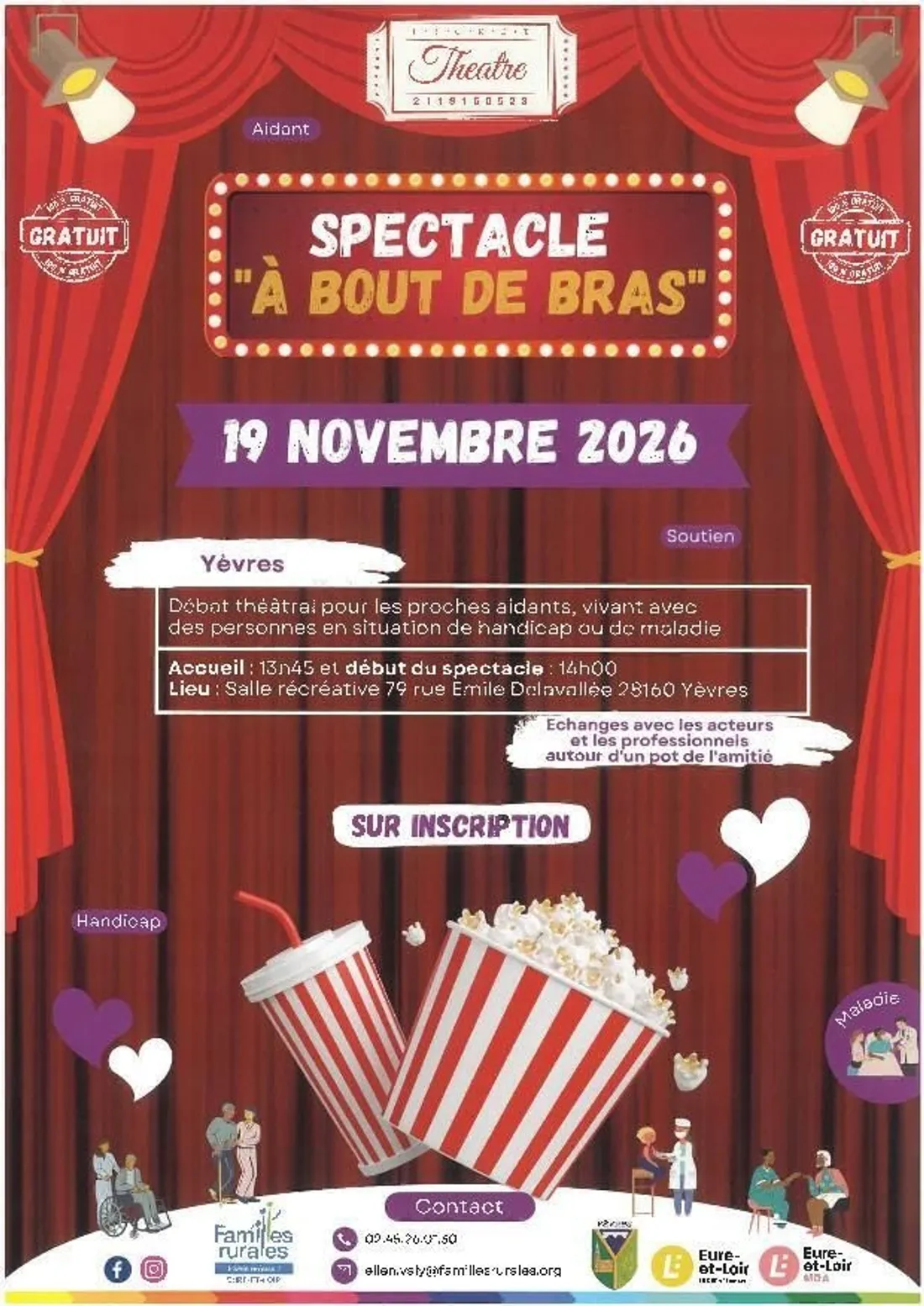 YÈVRES - Spectacle : A bout de bras