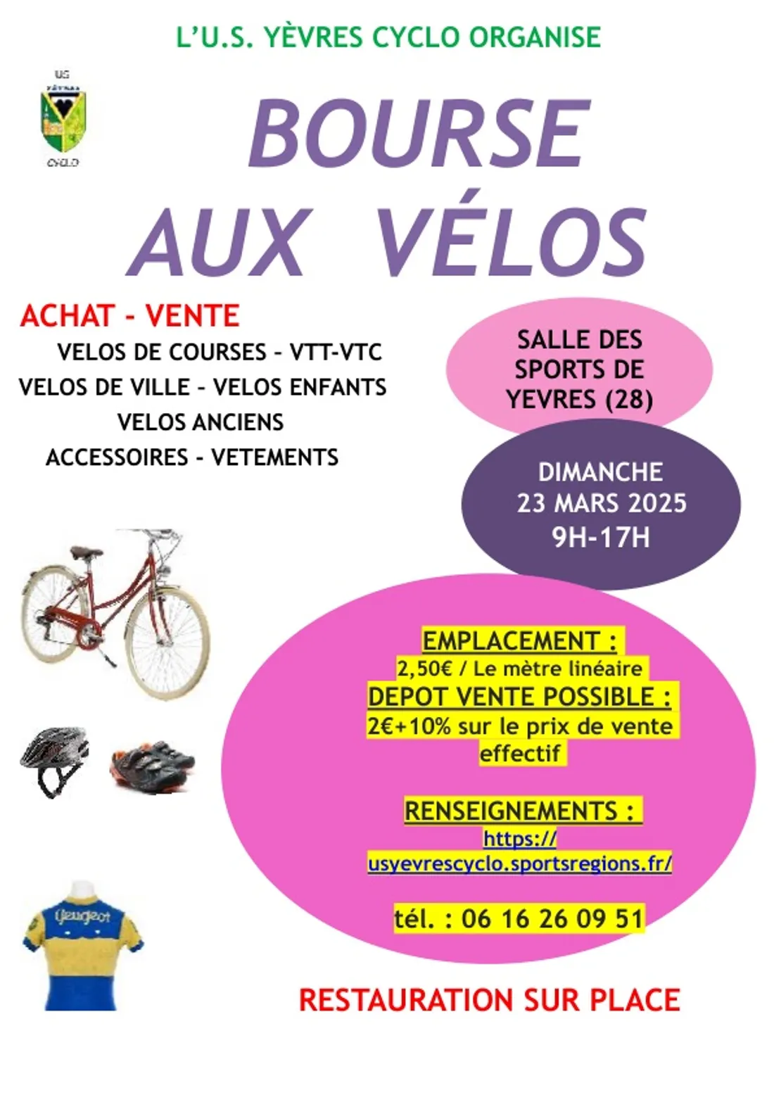 YÈVRES - Bourse aux vélos