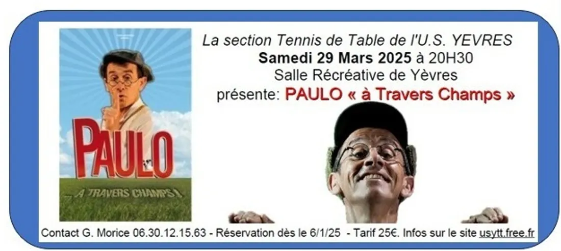 YÈVRES - Spectacle : Paulo « A travers champs »