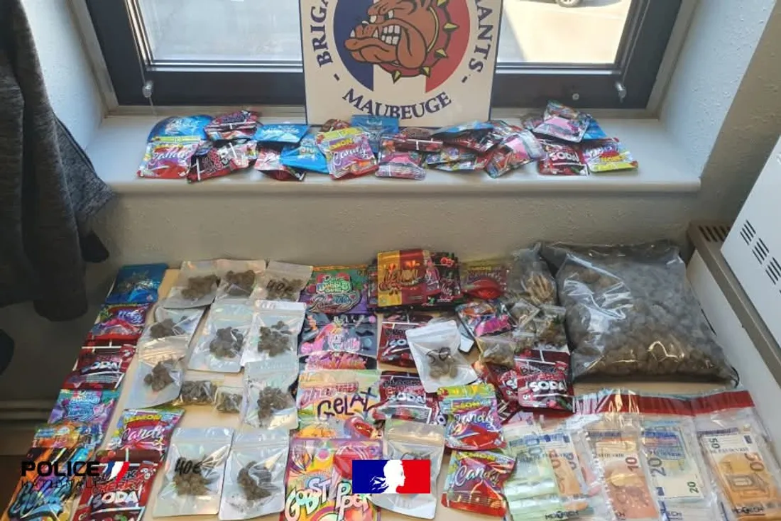 drogue paquets de bonbons