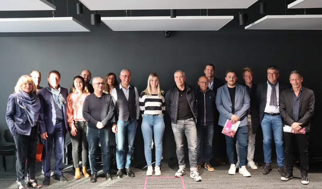 Lisa Dann avec les organisateurs et les partenaires de la Messine