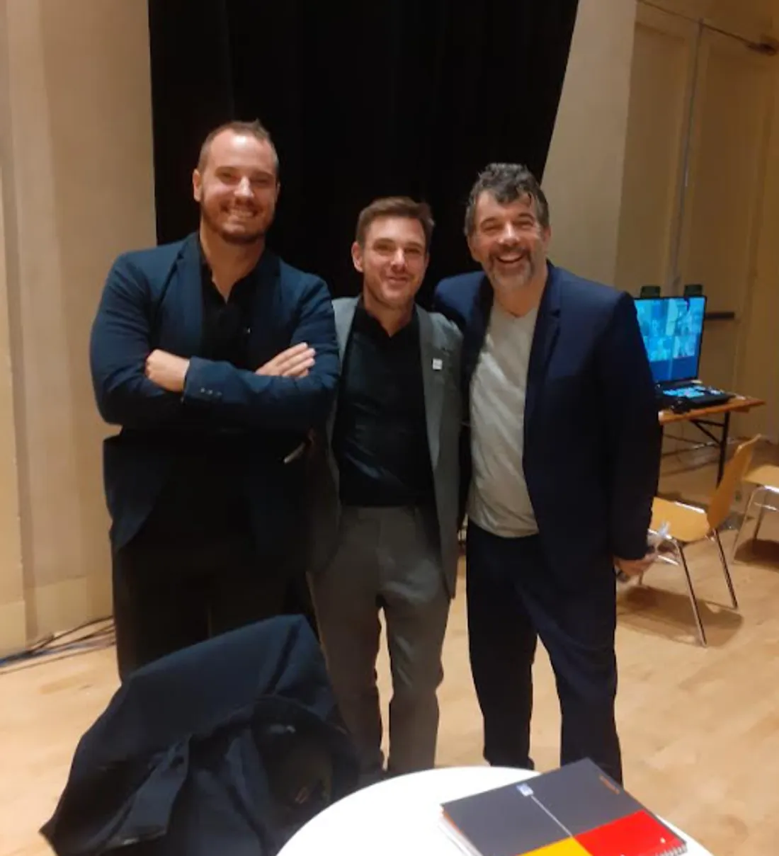 Yoann Masson (à gauche), Cédric Lavaud (au milieu), Stéphane Plaza (à droite)