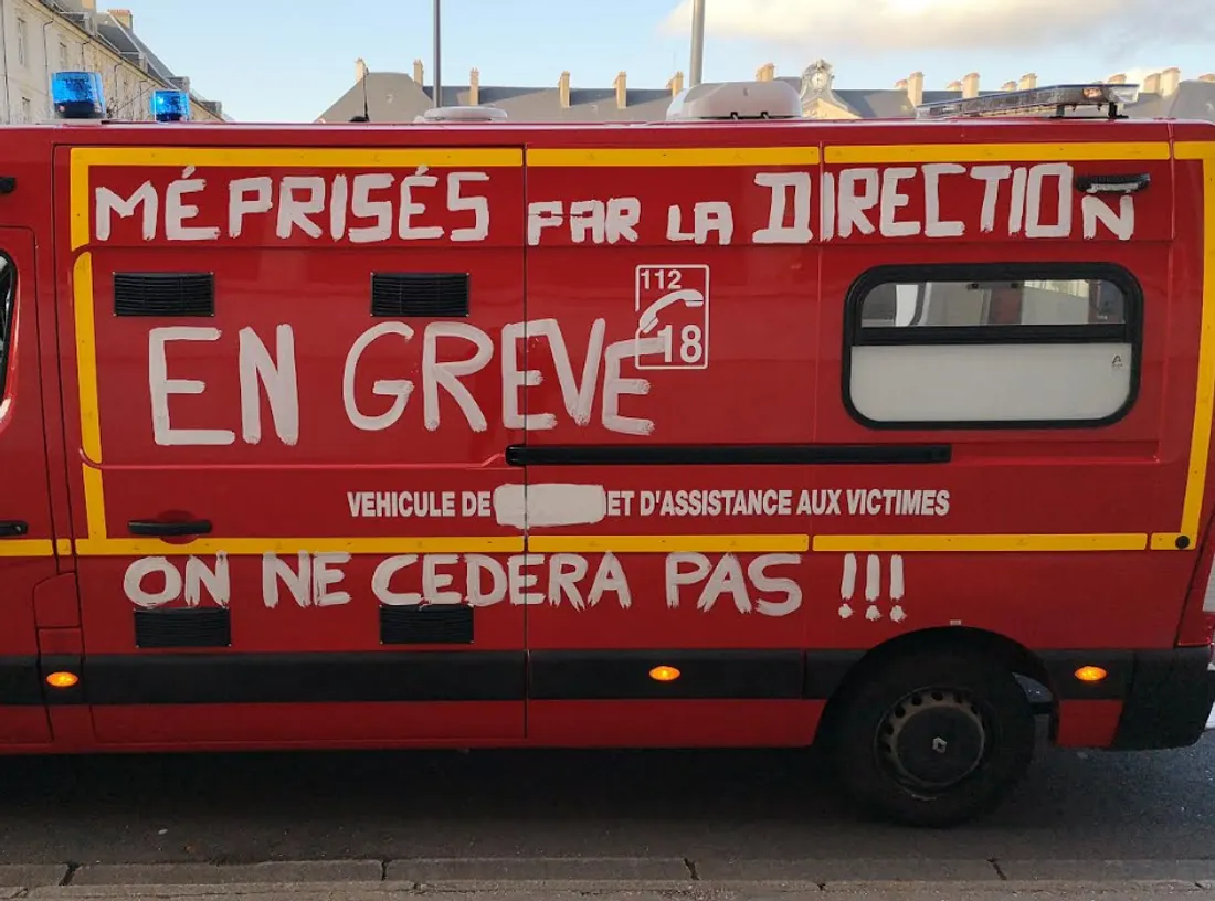 La colère des pompiers le 16 novembre 2019