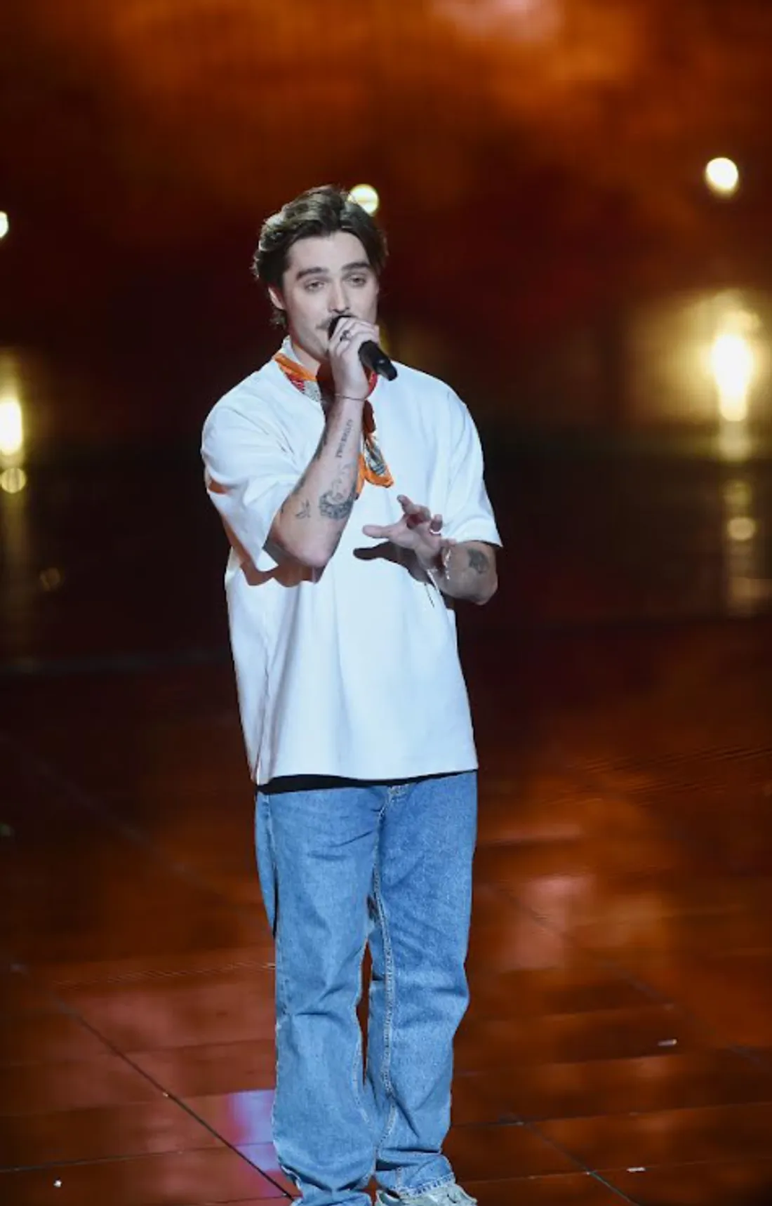 Thomas Larose lors des auditions à l'aveugle sur TF1.