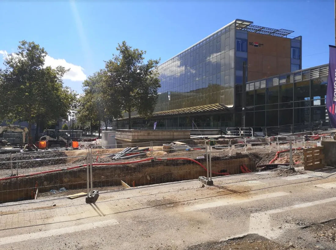 Les travaux engagés au niveau de la place de la République à Nancy. 