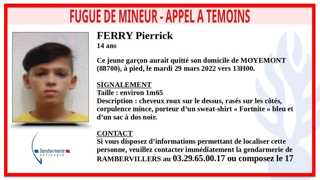 Un appel à témoin lancé ce mercredi