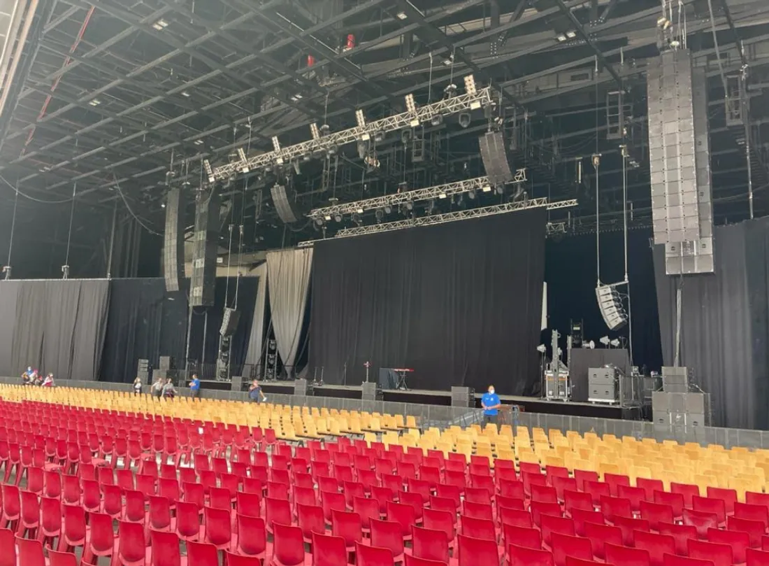 Les préparatifs du concert de Soprano au Zénith de Nancy, le 8 juillet 2021