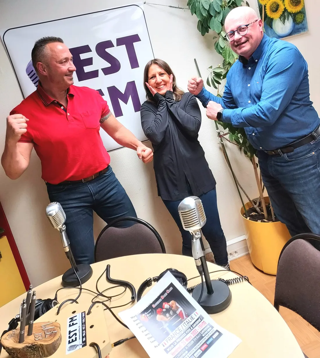 Marc Scherrer, président du Saverne Boxe Club, et Joël Heinrich sur EST FM 🥊🥊