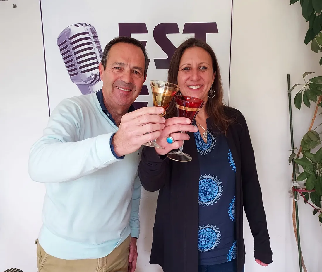 Hubert Chapuzy président de Wasselonne en Fête au micro de Sylvie ce samedi matin