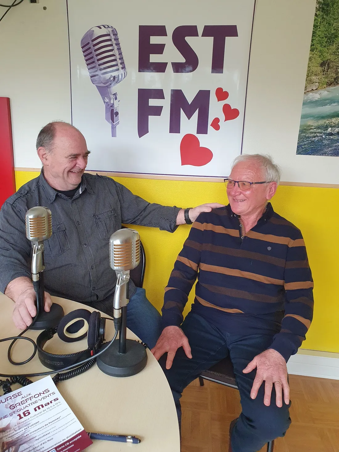 Les arboriculteurs de Danne et Quatre Vents (Michel Julienne et Pierre Jung) sur EST FM
