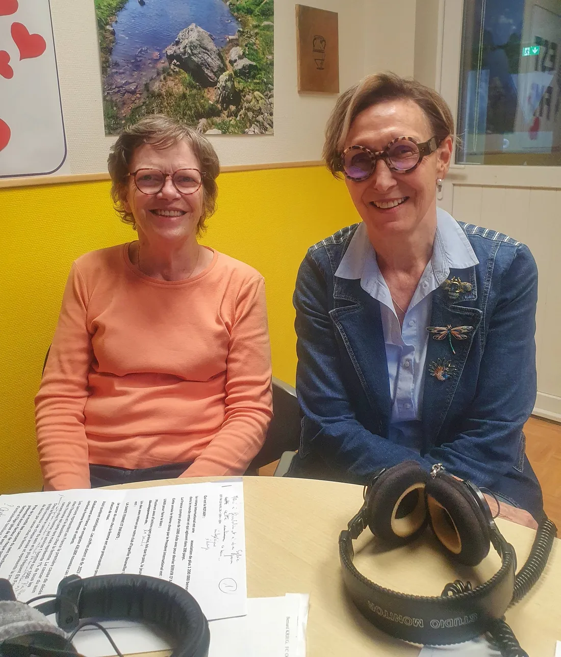 Le Rotary : Marie-Rose Osswald (marche rose d'Ingwiller) et Francine Loegel sur EST FM