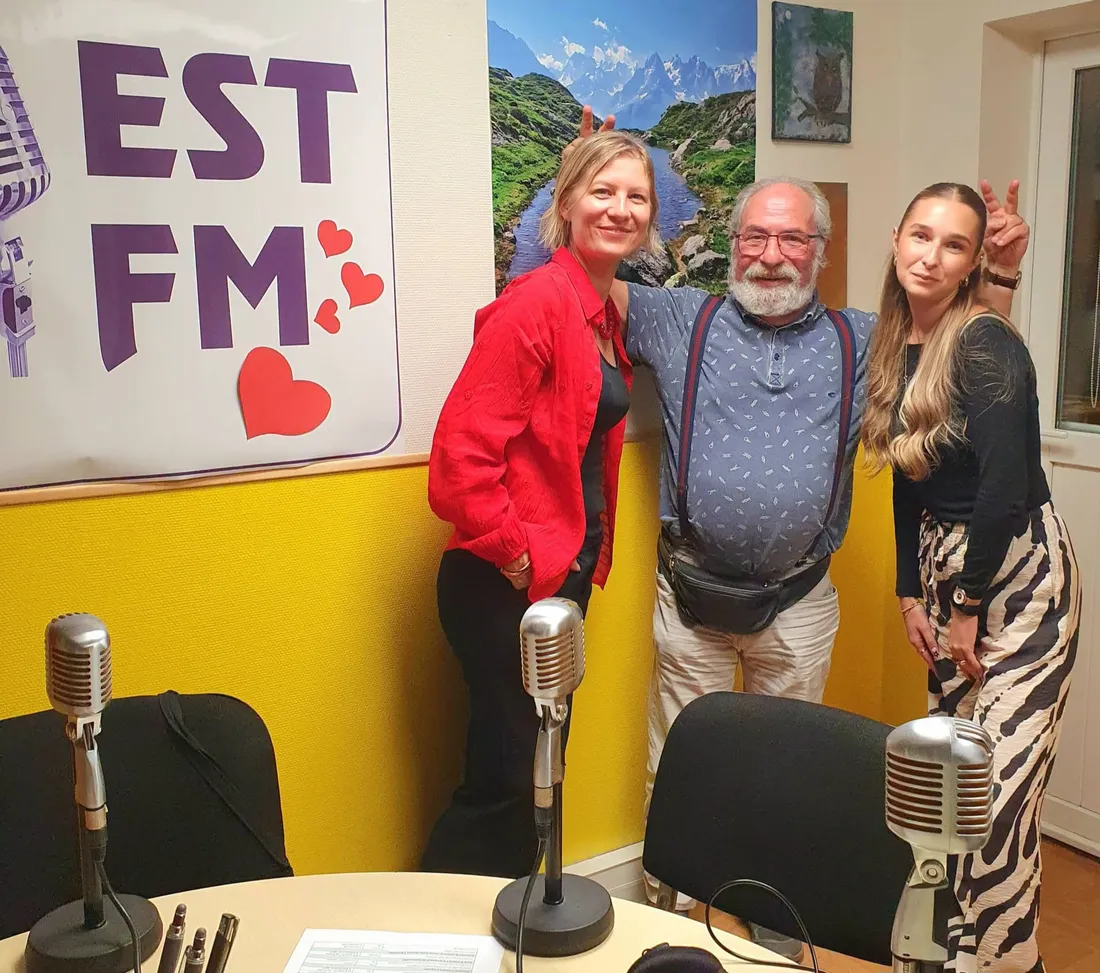 Christine Wolf, Emeline Jung et Raymond Levy sur EST-FM