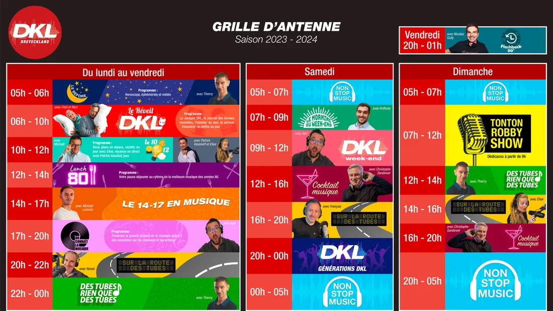 Grille d'antenne DKL 2023-2024