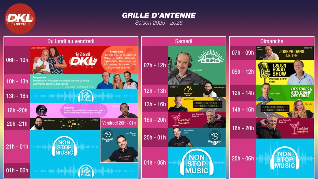 Grille d'antenne DKL Liberté 2025-2026 