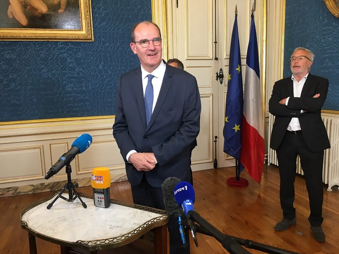 Jean Castex en juillet 2020 à Dijon, suite aux émeutes dans le quartier des Grésilles