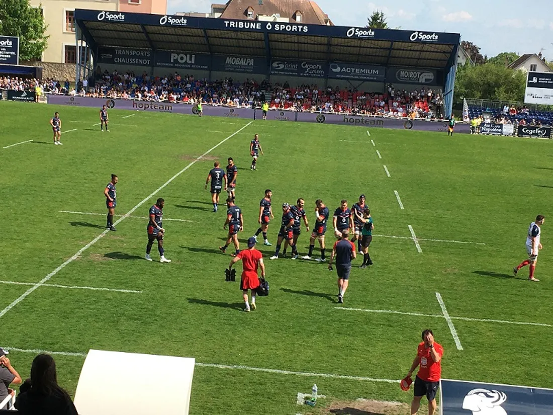 Les joueurs du Stade Dijonnais dimanche dernier lors du match face à Blagnac 