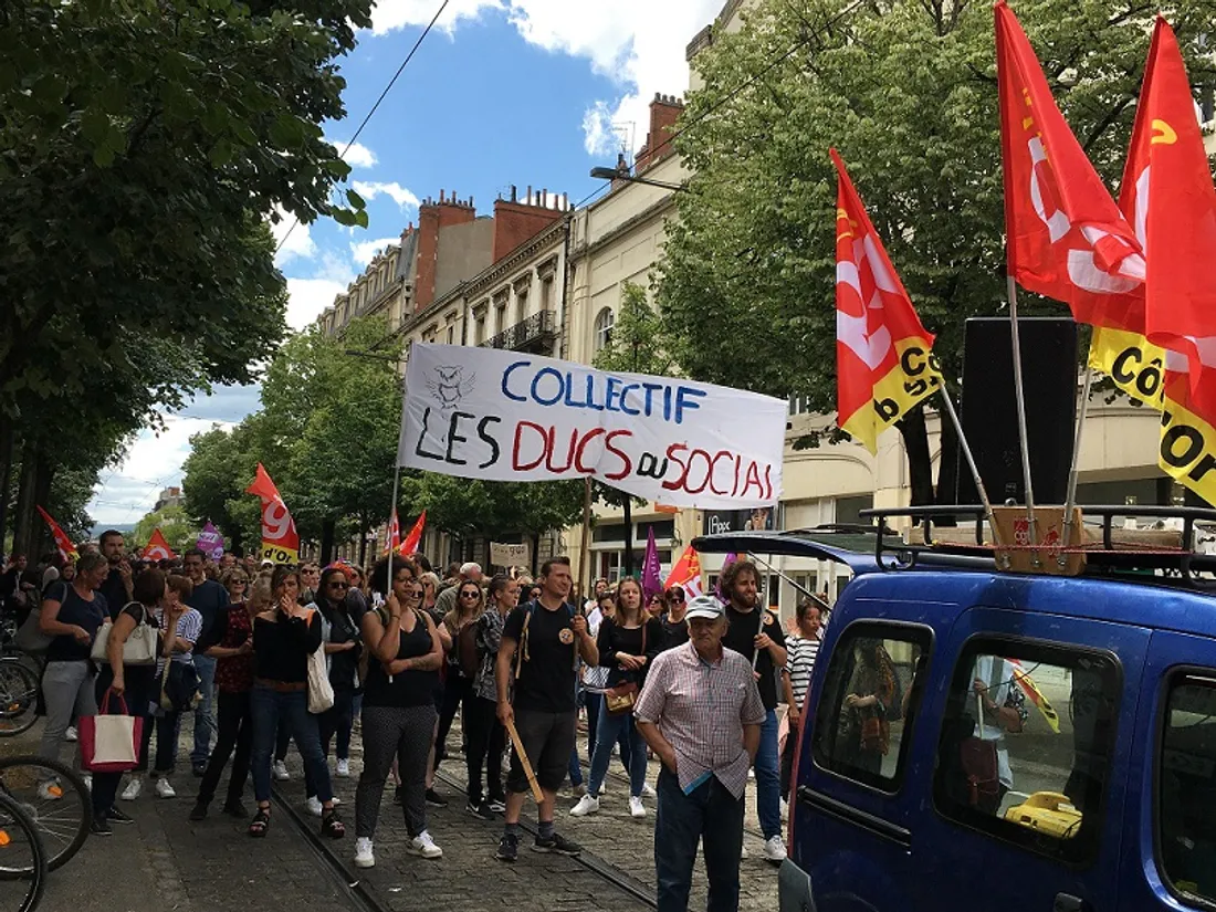 Une précédente manifestation des professionnels du secteur social avait lieu au mois de mai à Dijon 