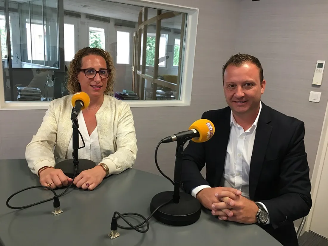 Mathilde Julien de Canovia, et Grégory Louchet de la Caisse d’Epargne Bourgogne-Franche-Comté