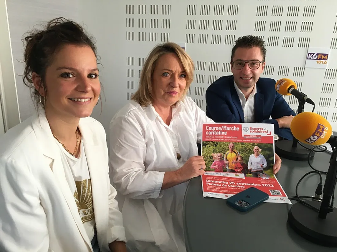 Amélie Deschaumes, Sophie Panier et Nicolas Saillard sont les organisateurs de la course 