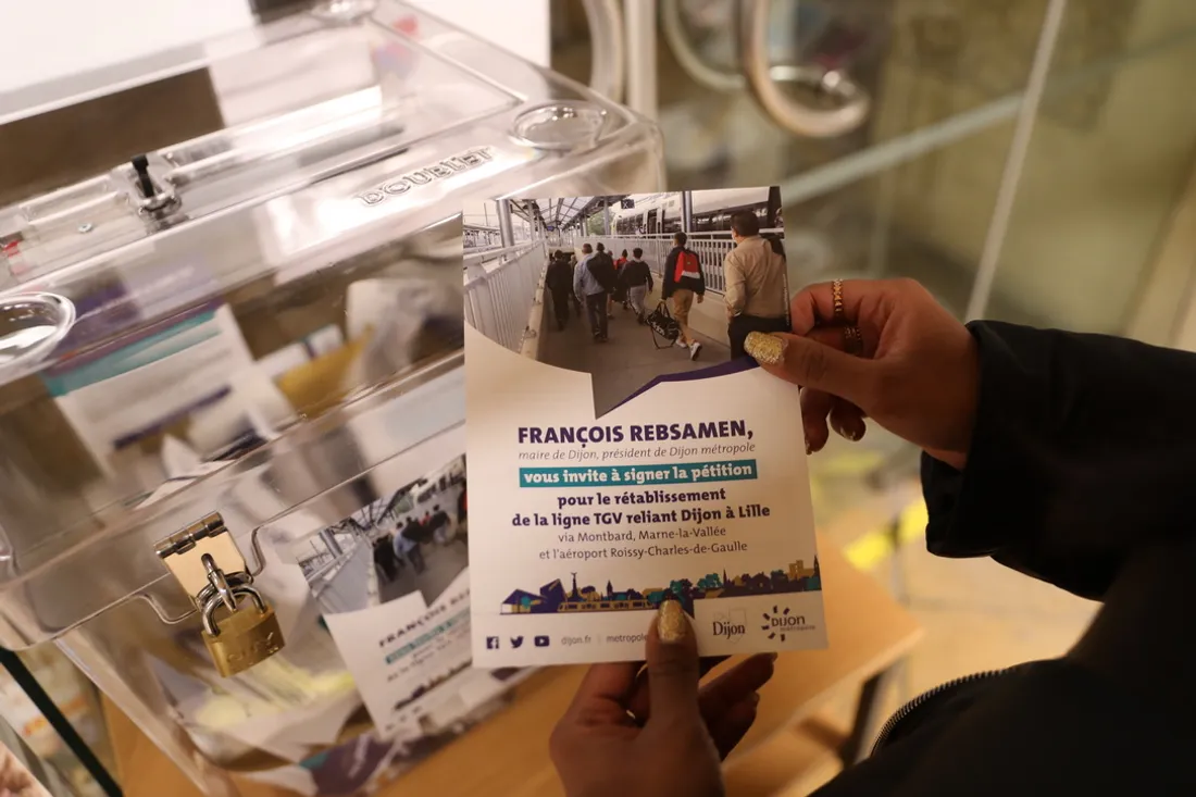 La ville de Dijon maintient toujours sa pétition pour le retour de la ligne TGV Dijon-Lille.