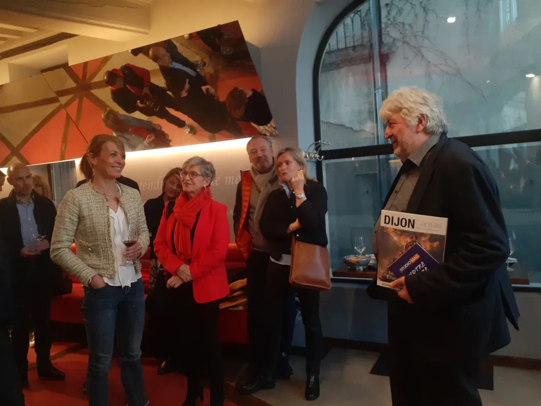 Dominique Bruillot et Nathalie Koenders présents pour la soirée de lancement Dijon Capitale
