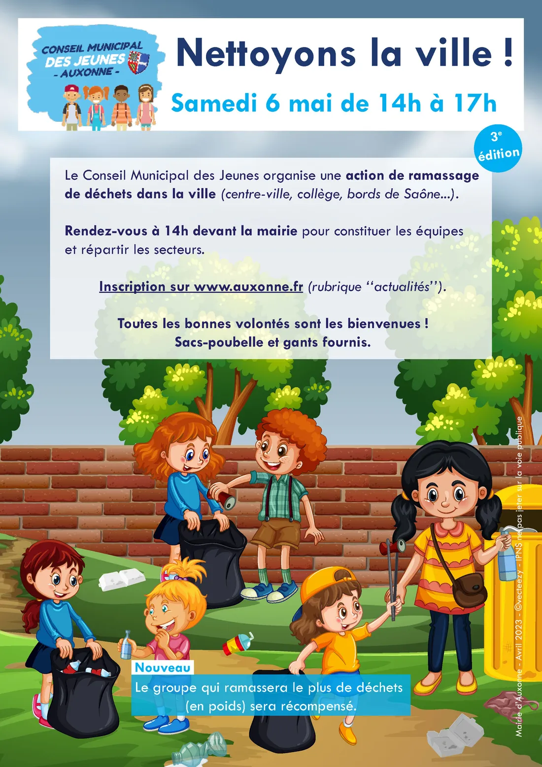 Nouveauté 2023 : le groupe qui ramassera le plus de déchets (en poids) sera récompensé