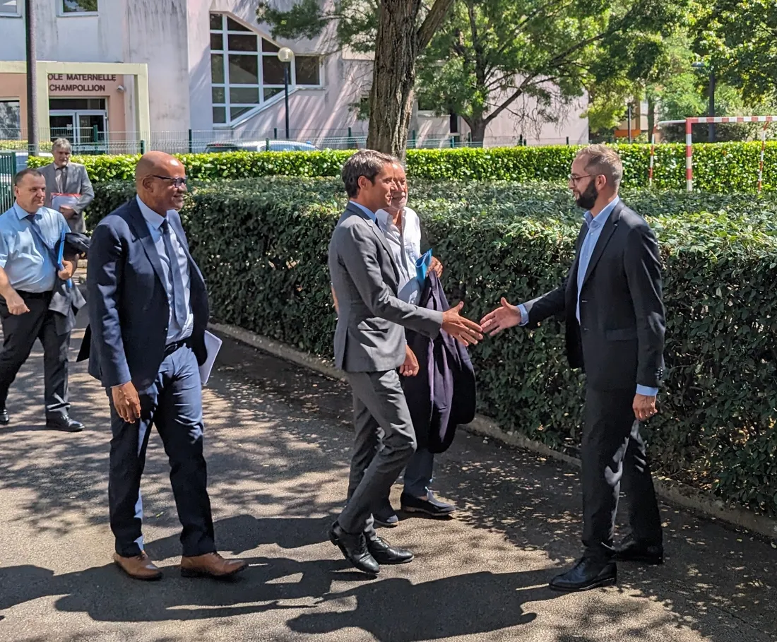 Benoît Bordat avait rencontré Gabriel Attal, ministre de l'Éducation, fin août dernier à Dijon.