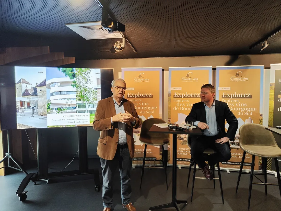 Benoît de Charette et Olivier Le Roy, respectivement président et directeur de la cité des climats 