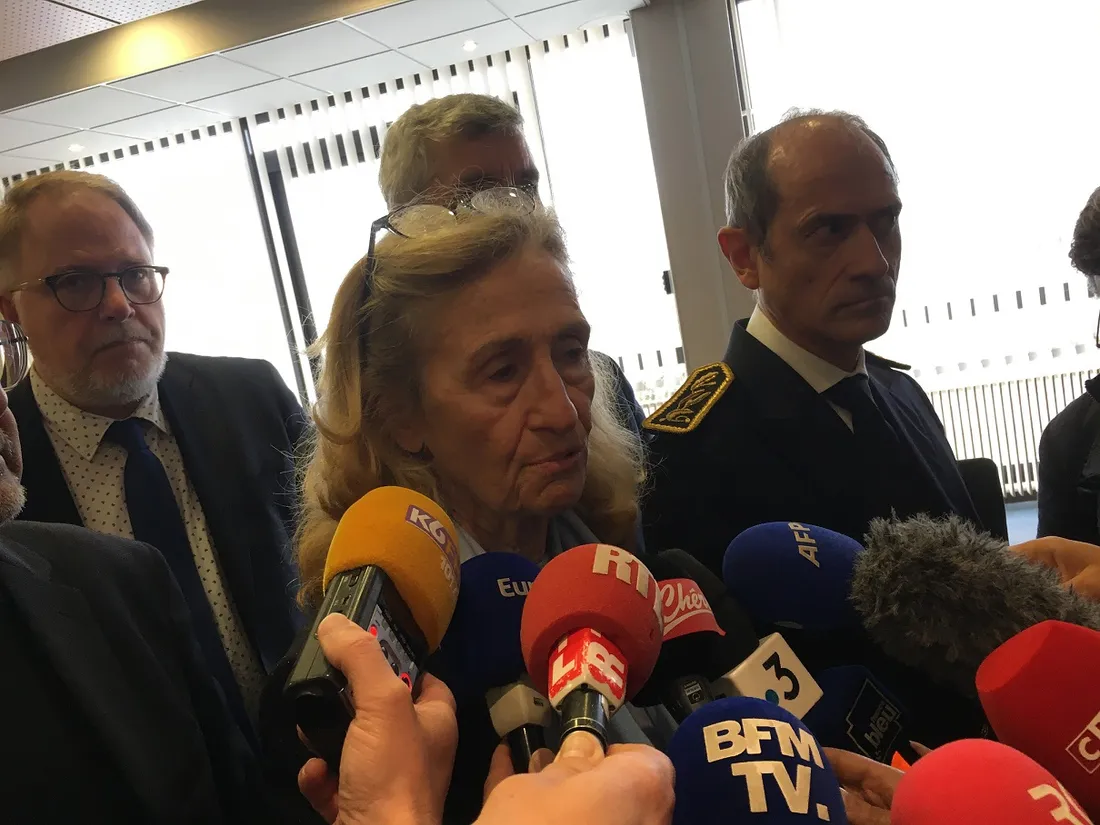 Nicole Belloubet ce lundi lors de son point presse à la mairie de Chenôve 