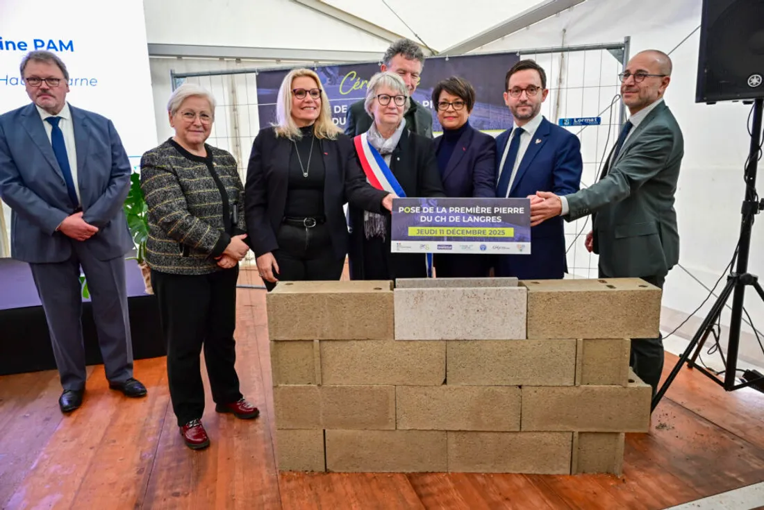 La première pierre du CH de Langres a été posée jeudi 11 décembre.