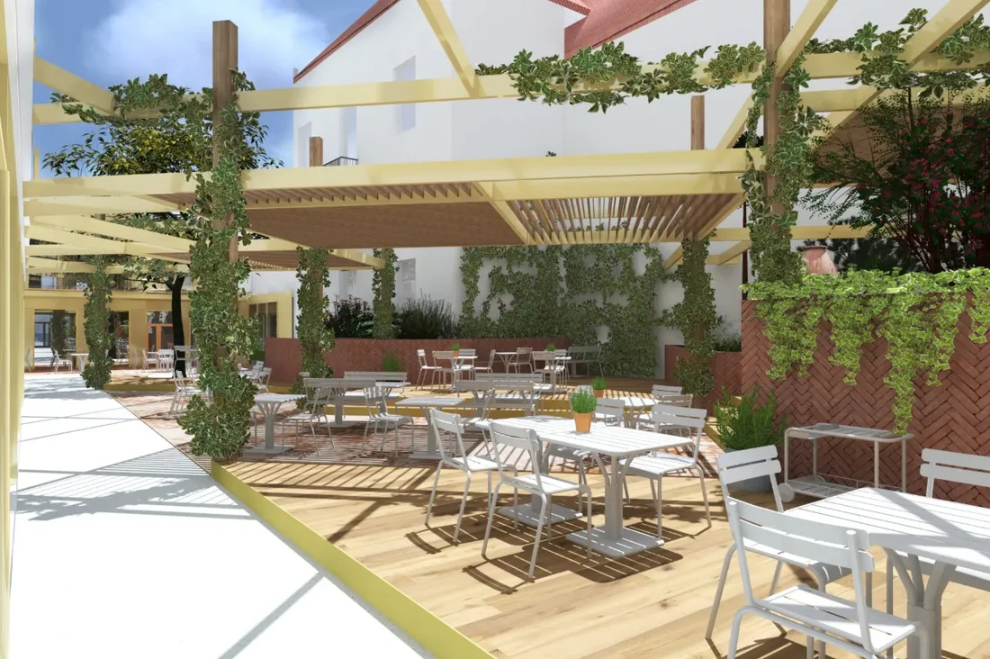 Le futur rooftop du centre Dauphine à Dijon