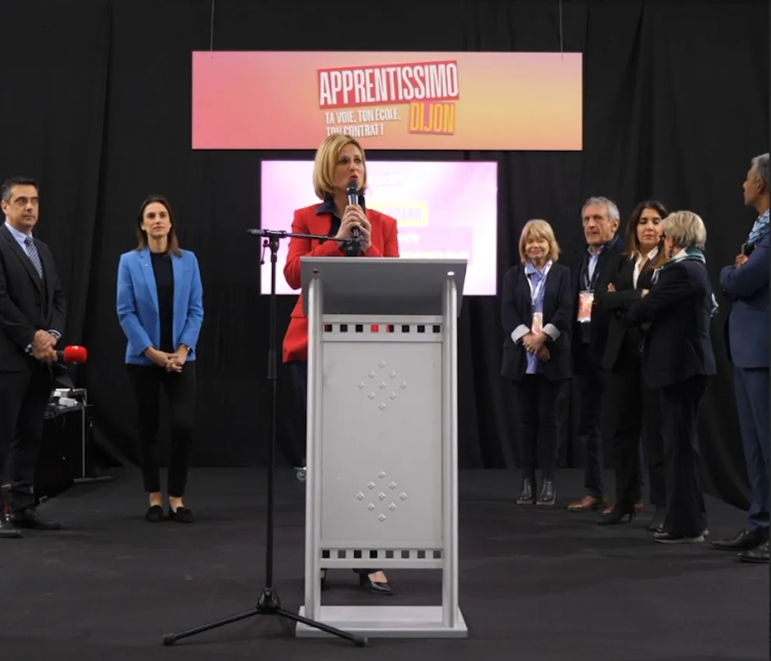La députée Océane Godard lors de l'inauguration d'apprentissimo jeudi matin