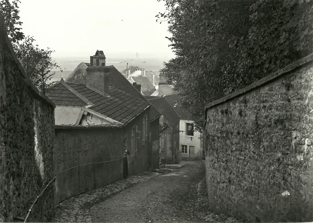 Tertre du château à Gray au 19ème siècle. 