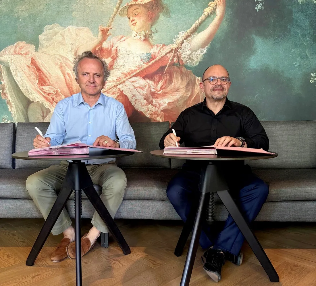 Stéphan Bourcieu, DG de BSB & Ghislain de Rugy, DG TER BFC-SNCF Voyageurs.
