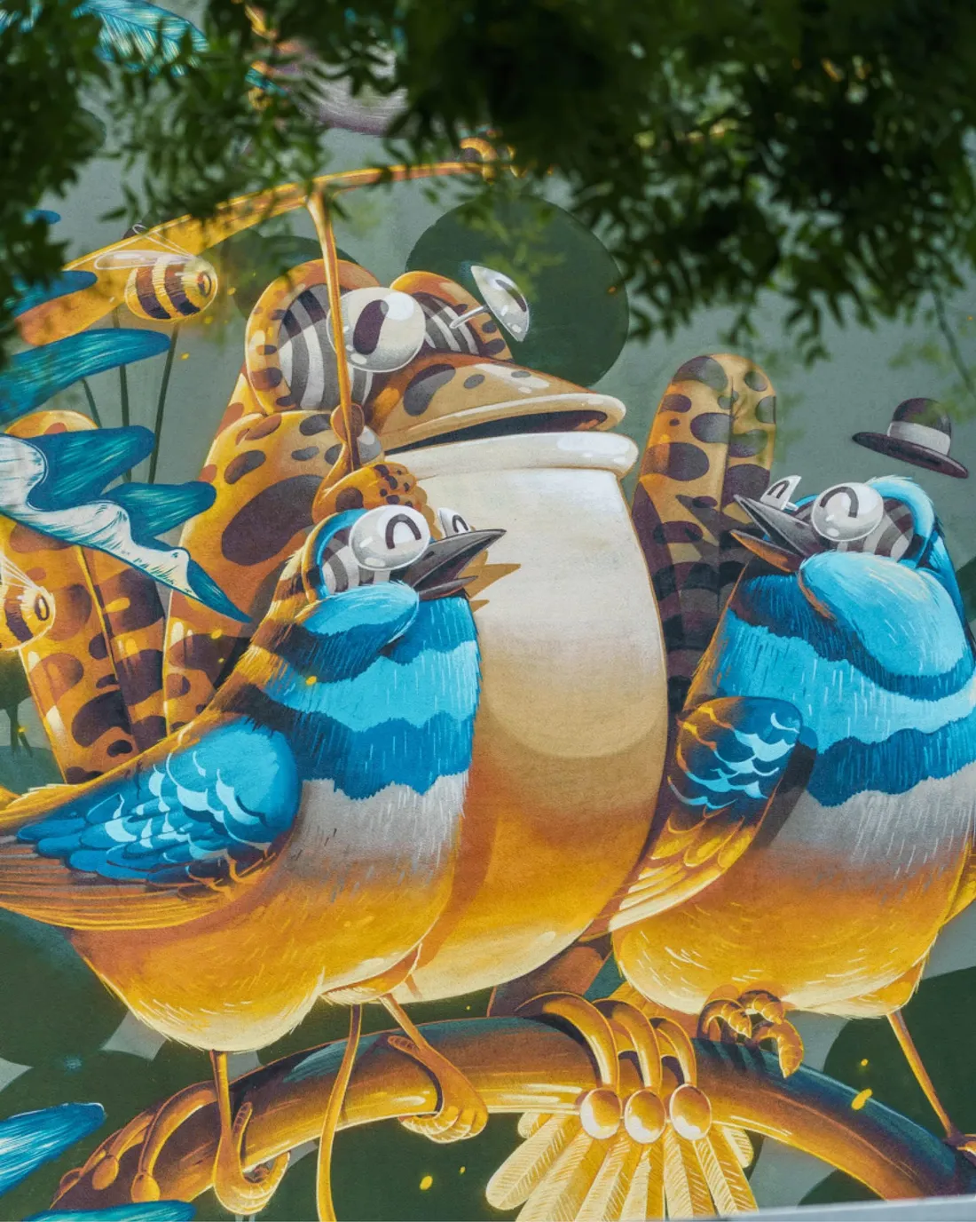 Une fresque du duo Missy et SOM500 Locatelli Thomas, un groupe d'artistes sélectionnés. 