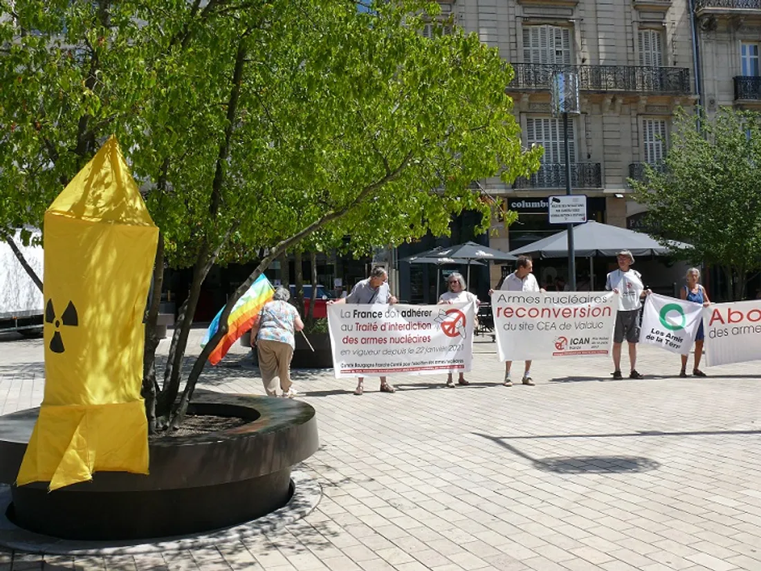Un rassemblement avait lieu en début de semaine place Darcy, à Dijon 