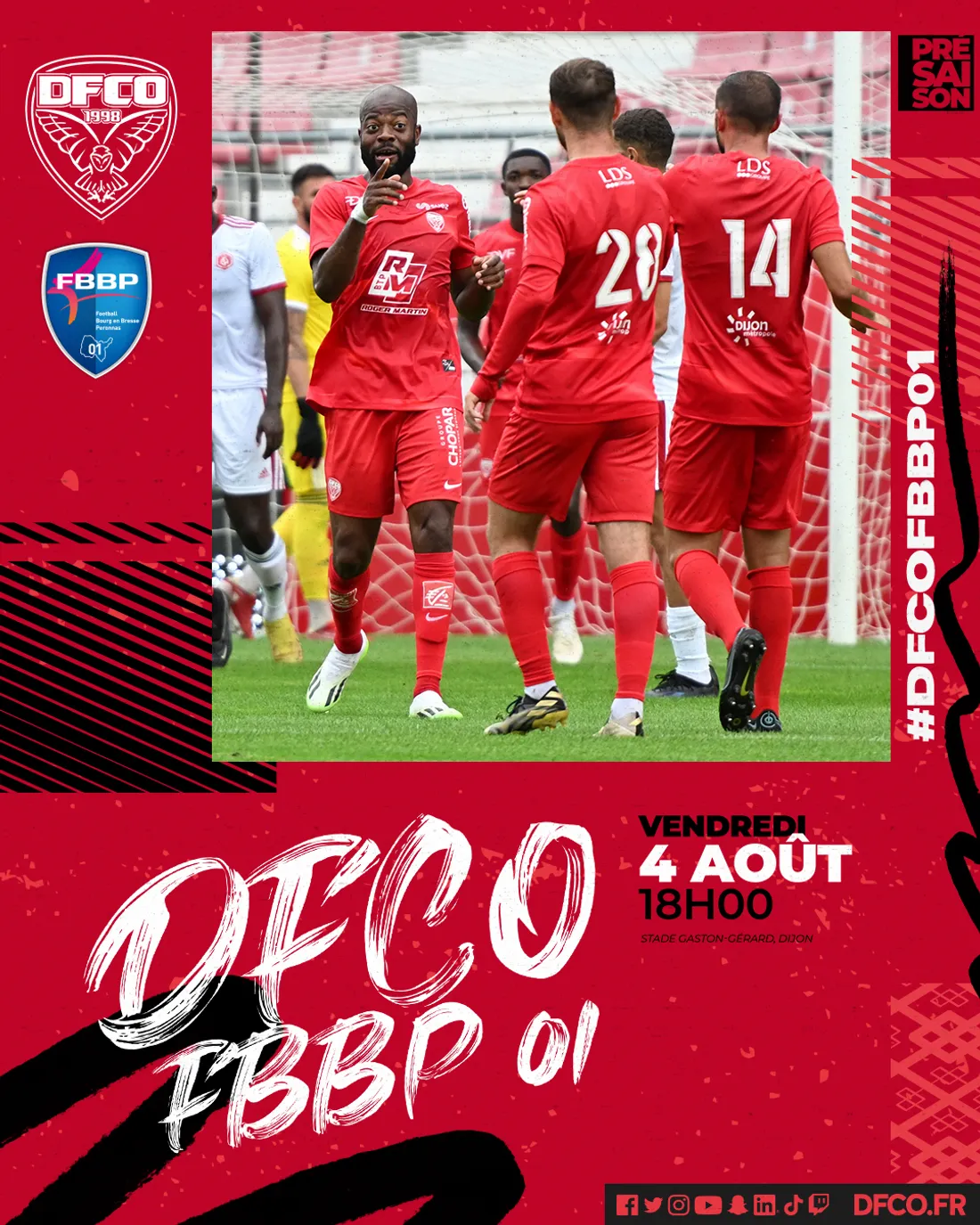 Le DFCO affronte Bourg-en-Bresse ce soir au stade Gaston Gérard. 