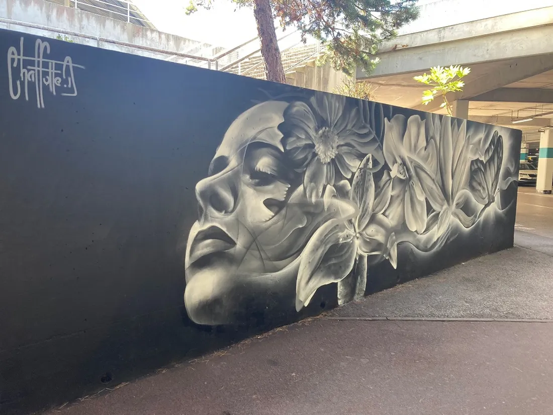 Des œuvres sont à découvrir dans le parking de la Toison d’Or 