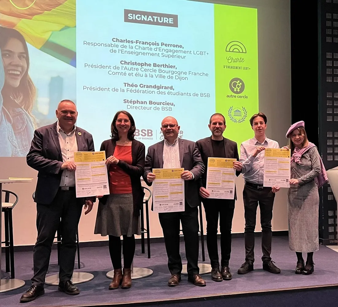 La direction de l’école dijonnaise BSB a signé la semaine dernière la charte d’engagement LGBT+ 