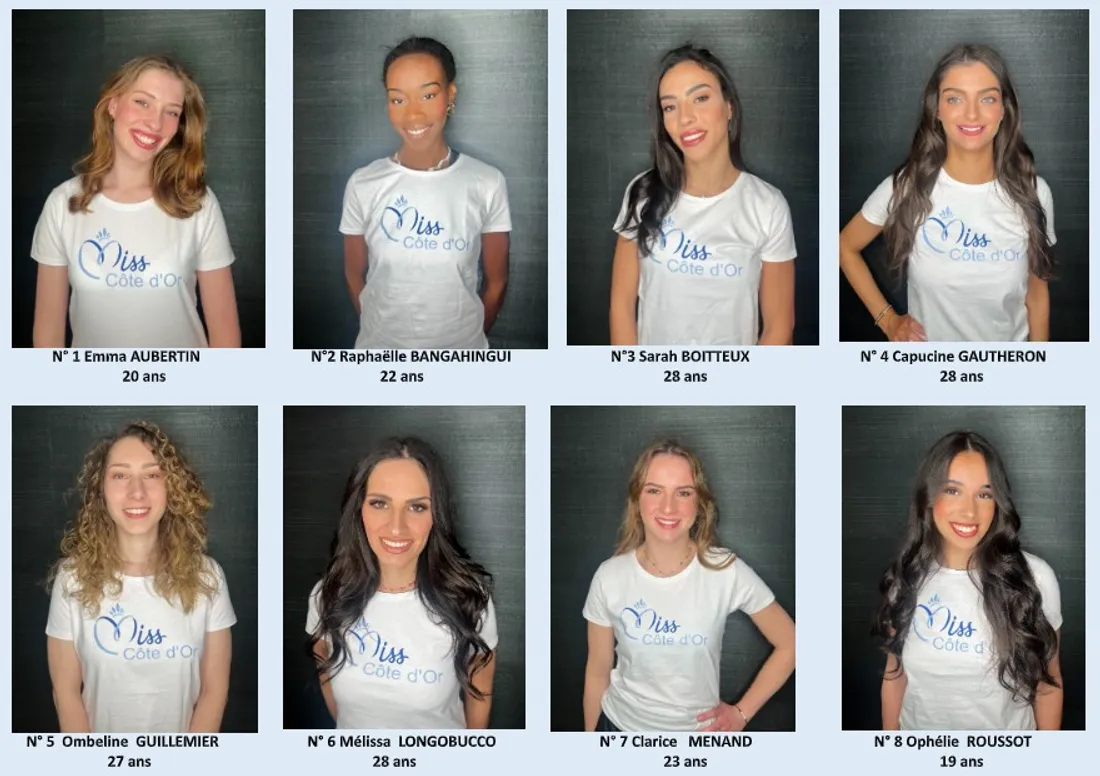 Huit candidates sont en lice pour cette élection miss Côte-d’Or 2025 