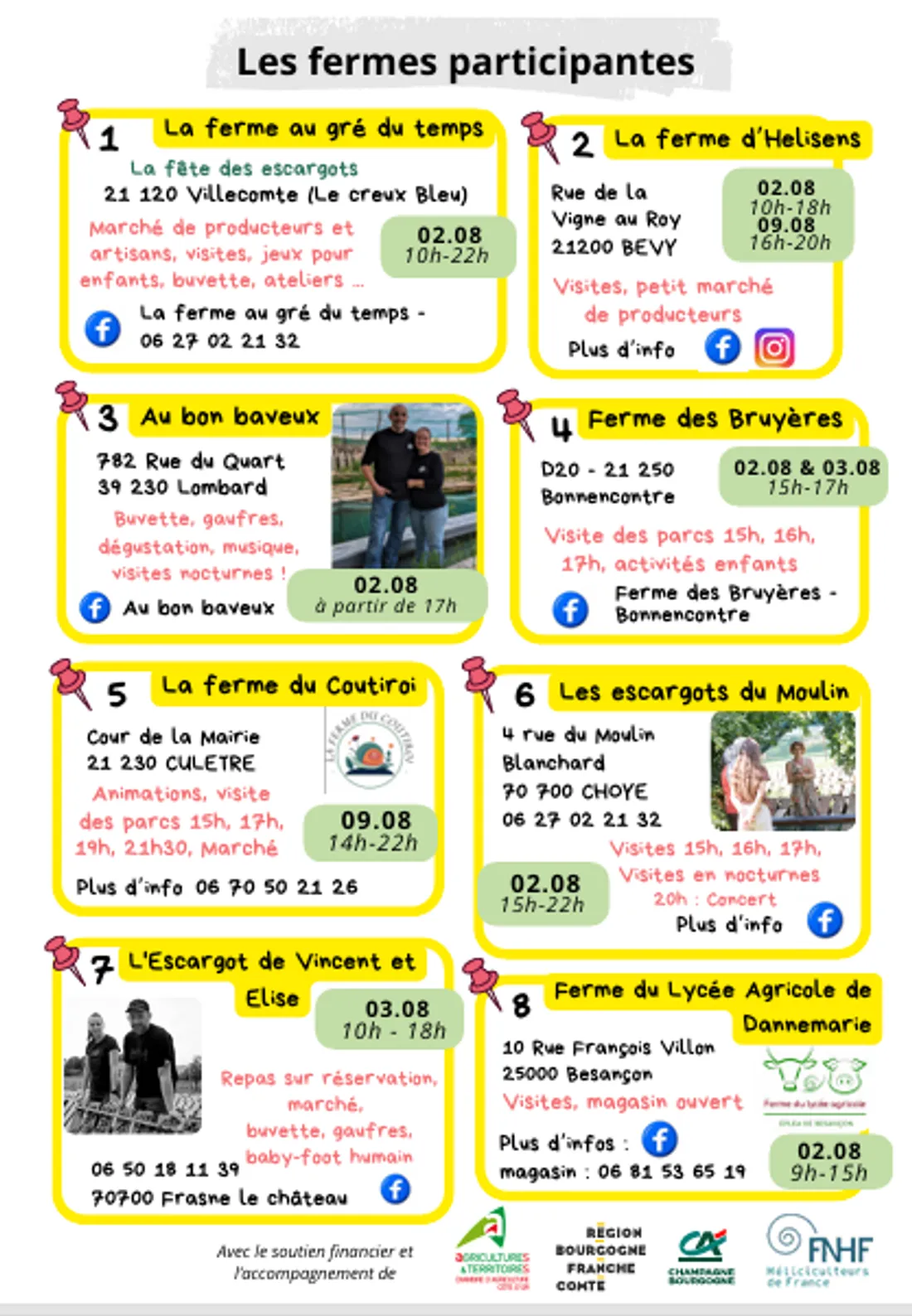 Les portes ouvertes permettent de visiter les parcs d'héliciculteurs ce mois d'août.