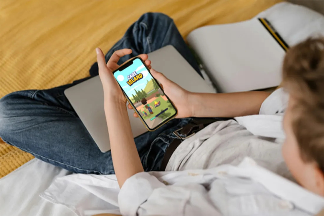 Le jeu Care Island est destiné aux adolescents de 14 à 18 ans pour leur bien-être mental. 