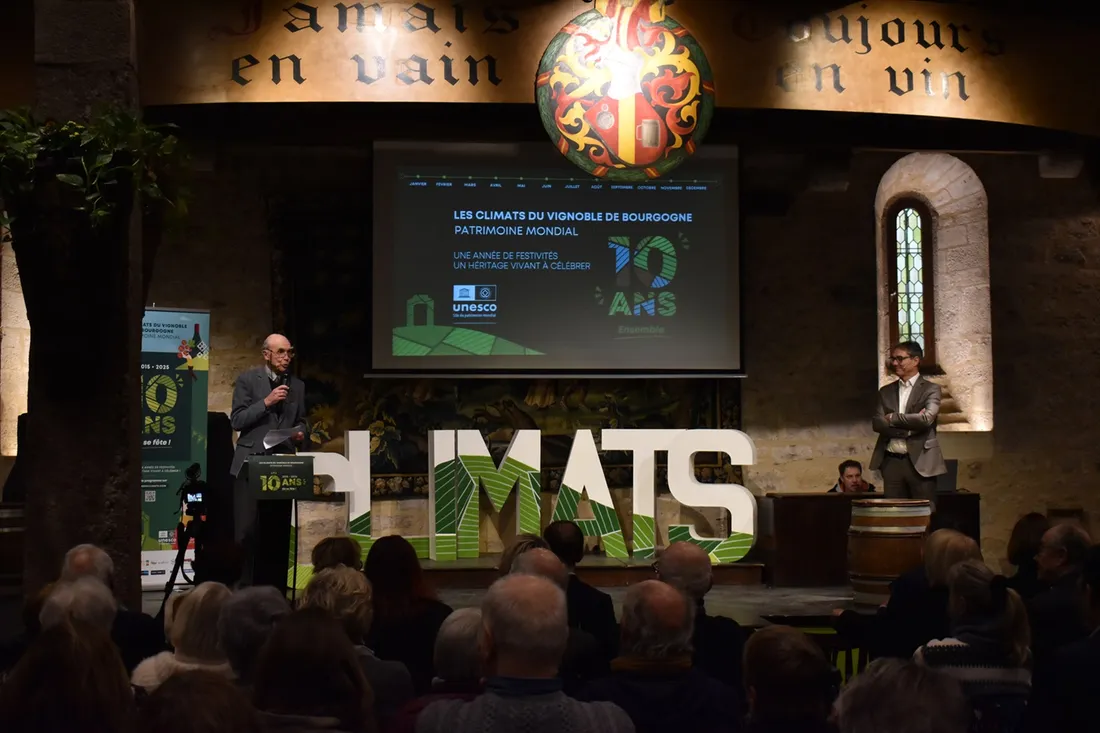 Aubert de Villaine a prononcé un discours durant la présentation