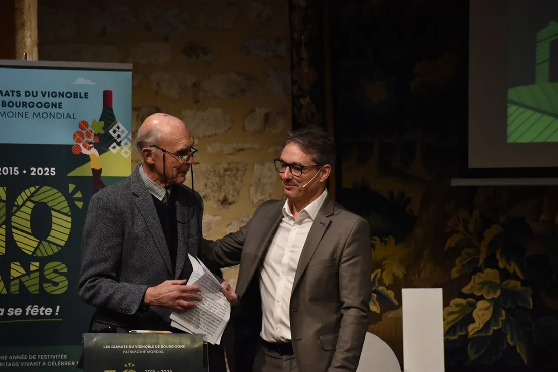 Aubert de Villaine en compagnie de Bertrand Gauvrit