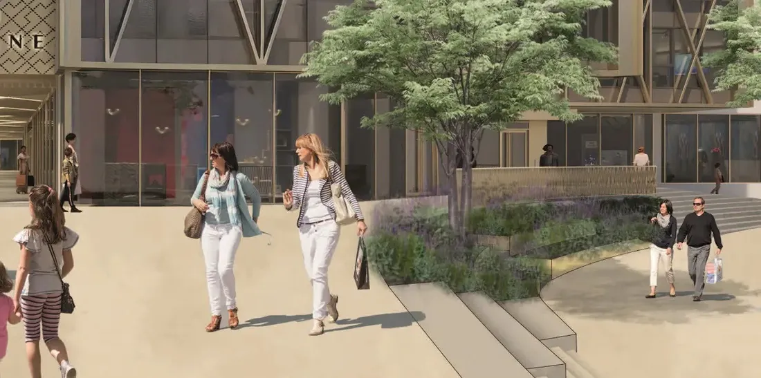 La rue aux abords du Centre Dauphine sera réaménagée et végétalisée