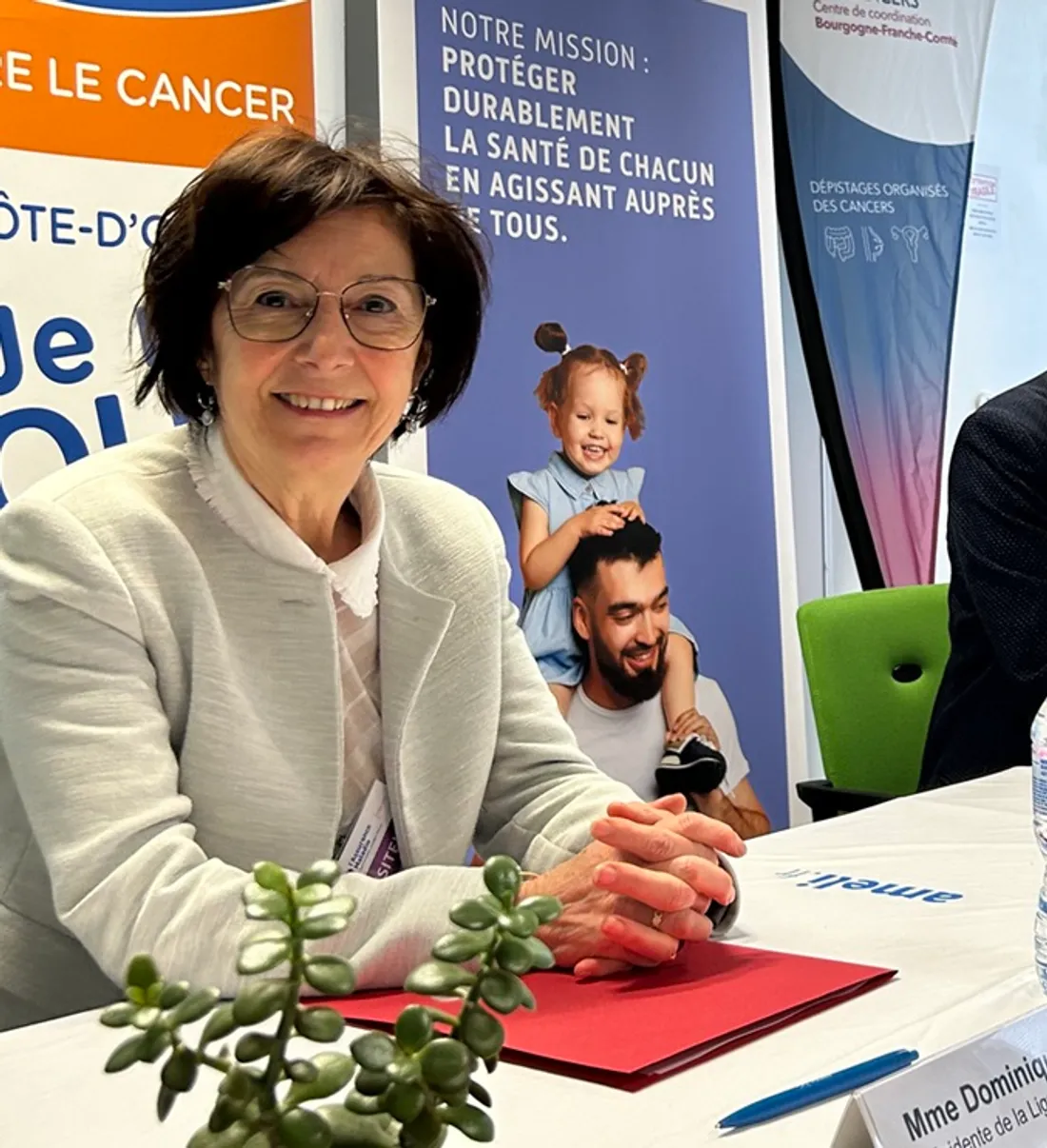 La ligue contre le cancer interpelle Emmanuel Macron (ici la présidente du comité local)