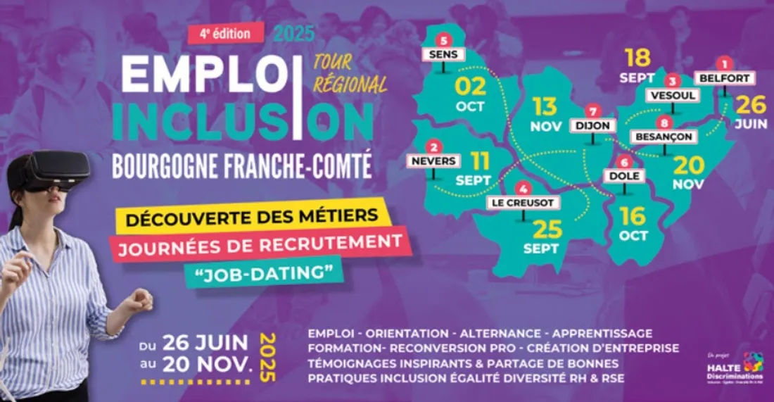 Le Tour Régional Emploi & Inclusion passera par Dijon en novembre